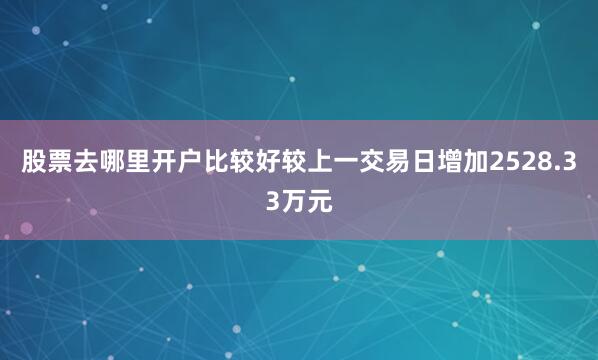 股票去哪里开户比较好较上一交易日增加2528.33万元